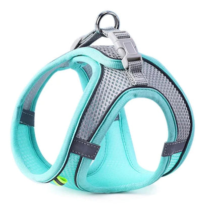 Reflective No‑Pull Dog & Cat Harness Set – Breathable Adjustable Vest with Leash for Small & Medium Pets, Outdoor Walking Safety
